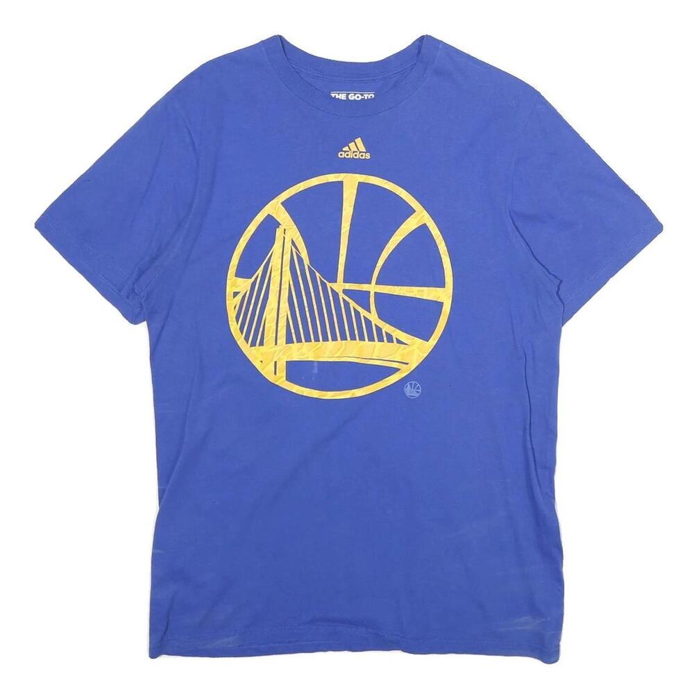 Mens Blue Golden State Warriors Graphic T-Shirt M Short Sleeve Neck